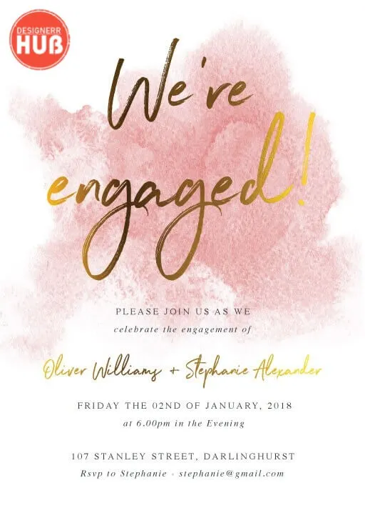 Best Engagement Party Invitations Ideas Designer Hub